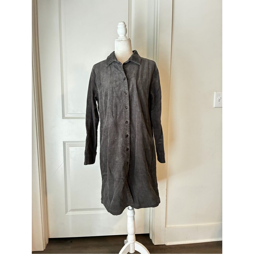 Poetry Corduroy Smoked Brown Shirt Dress US 8